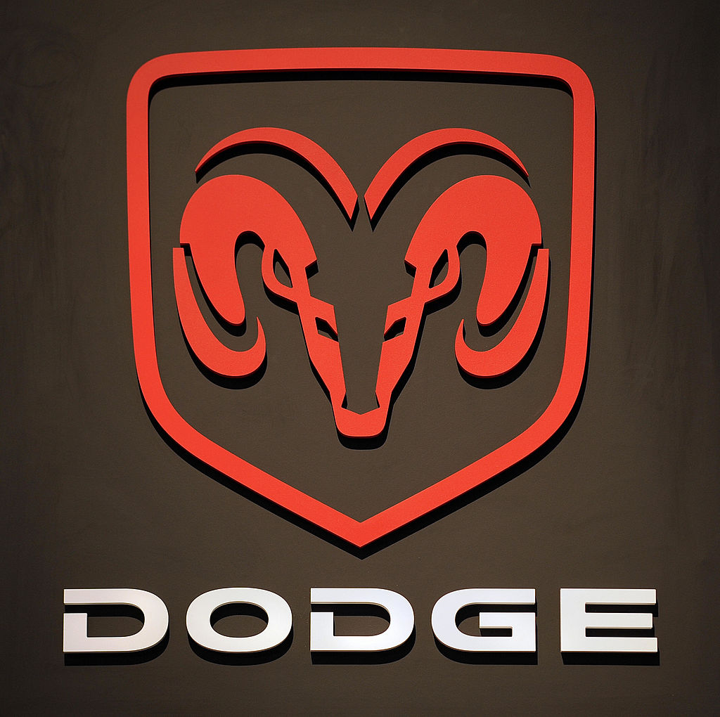 A red Dodge logo