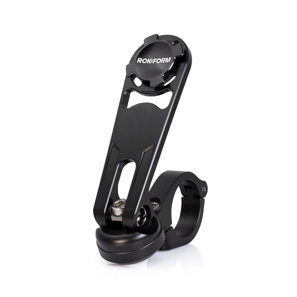 Black aluminum Rokform Pro motorcycle phone handlebar mount
