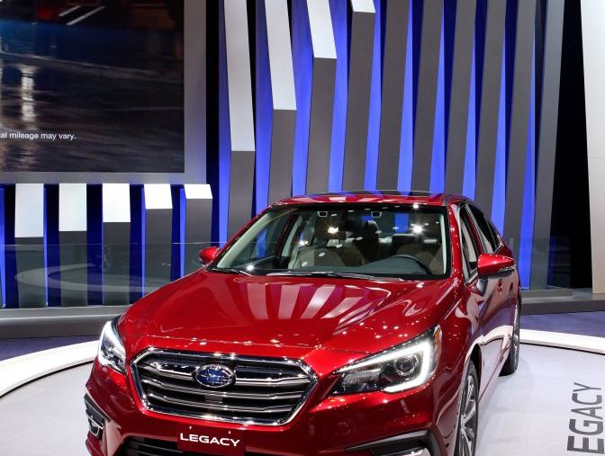 2018 Subaru Legacy is on display at the 109th Annual Chicago Auto Show at McCormick Place
