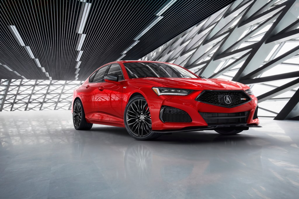 Red 2021 Acura TLX Type S
