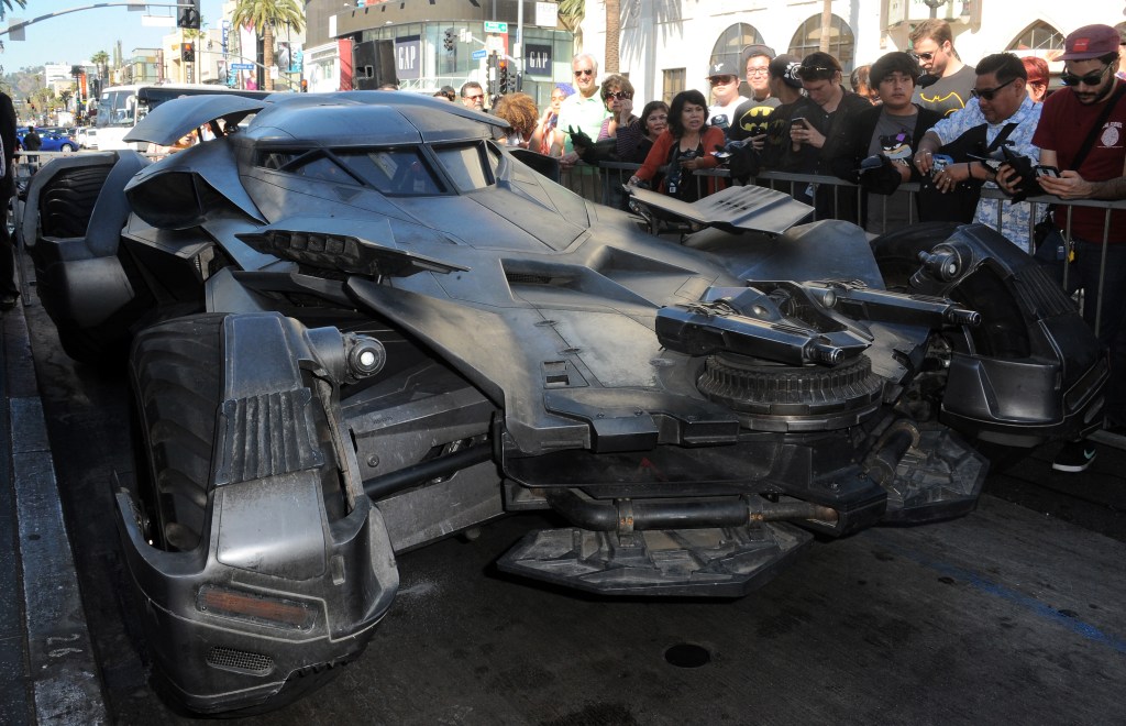 The Batmobile featured in the film 'Superman v Batman: Dawn Of Justice'
