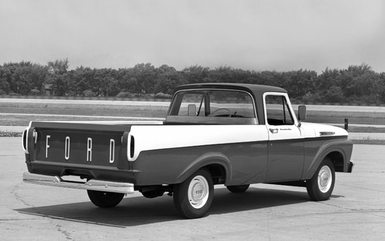 two-tone 1961 Ford F-series Unibody pickup