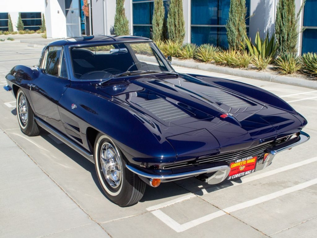 Daytona Modrá 1963 Chevrolet Corvette Sting Ray Coupe