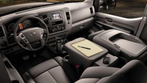 slightly dated, but still nice enough considering the Nissan NV is the cheapest van you can buy