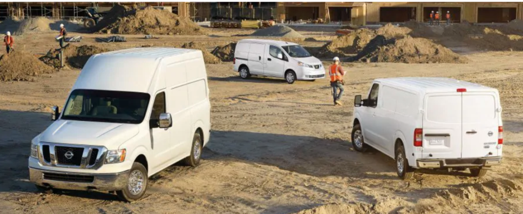 nissan's commercial van lineupdirt field with