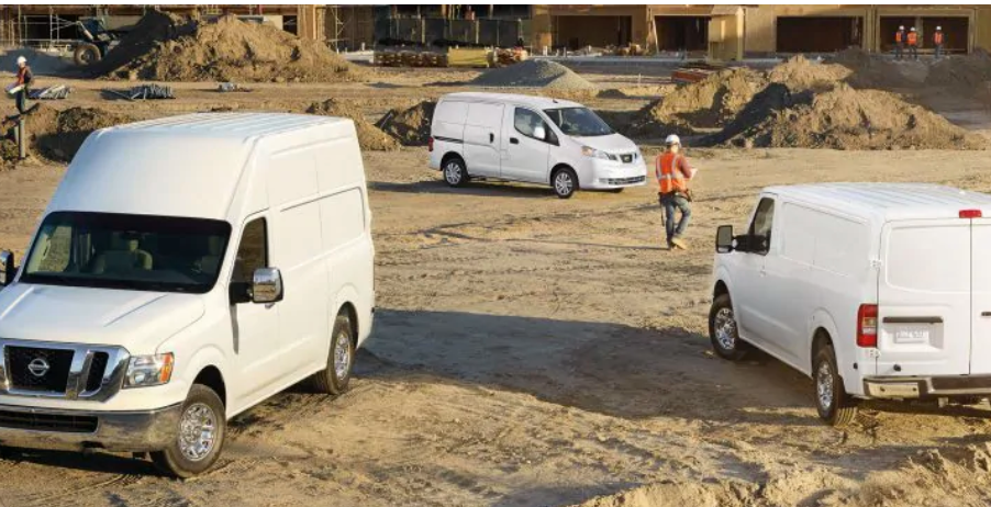 nissan's commercial van lineupdirt field with