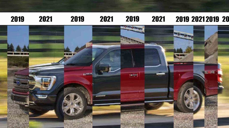 comparison between 2019 and 2021 Ford F150