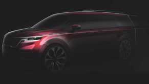 teaser rendering of the 2021 Kia Sedona minivan