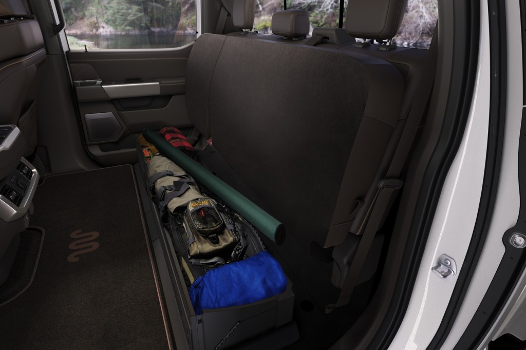 2021 Ford F-150 Interior Storage under rear seat 