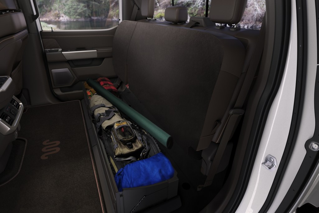 2021 Ford F-150 Interior Storage under rear seat