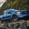 2021 Ford F-150 driving up steep mountain road