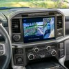 Available 12-inch center screen utilizes ﬁve high-resolution cameras to provide multiple views including a 360-degree overhead view to make maneuvering in tight spaces easy.