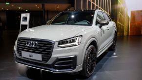 Audi Q2 compact luxury SUV on display at Brussels Expo