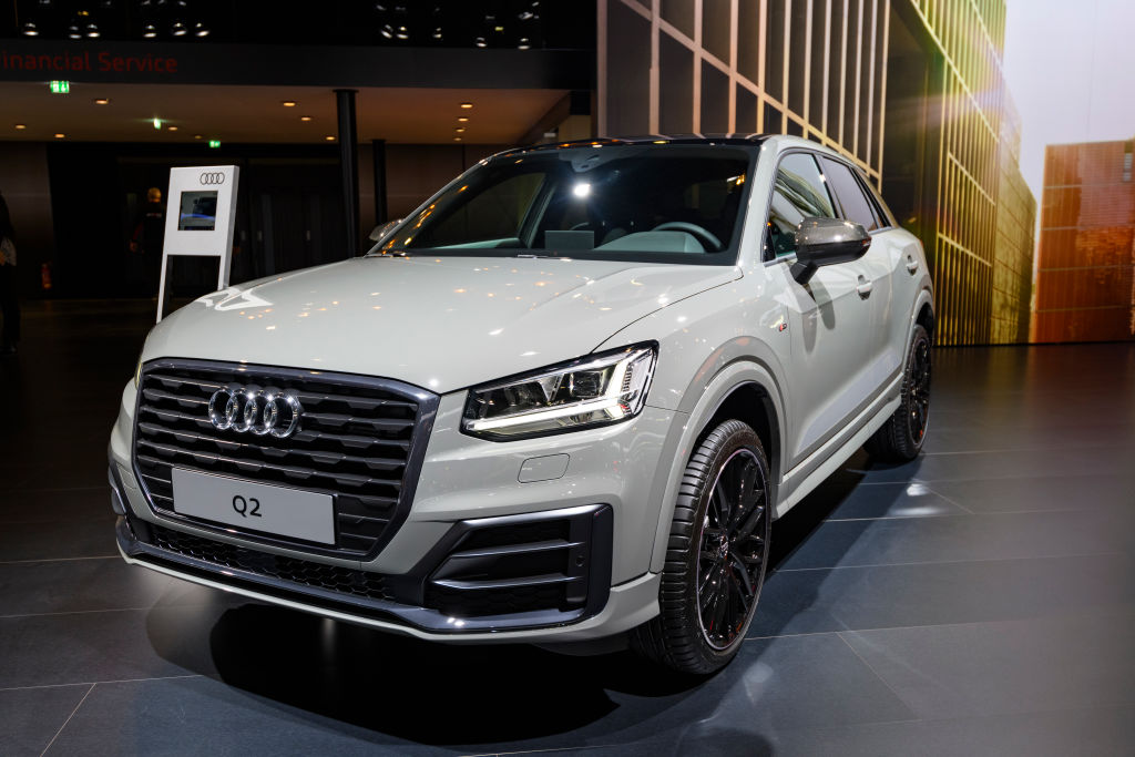 Audi Q2 compact luxury SUV on display at Brussels Expo