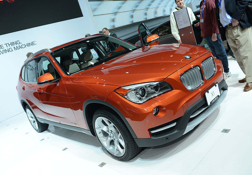 The BMW X1 SUV is seen during the first day of press previews at the New York International Automobile Show