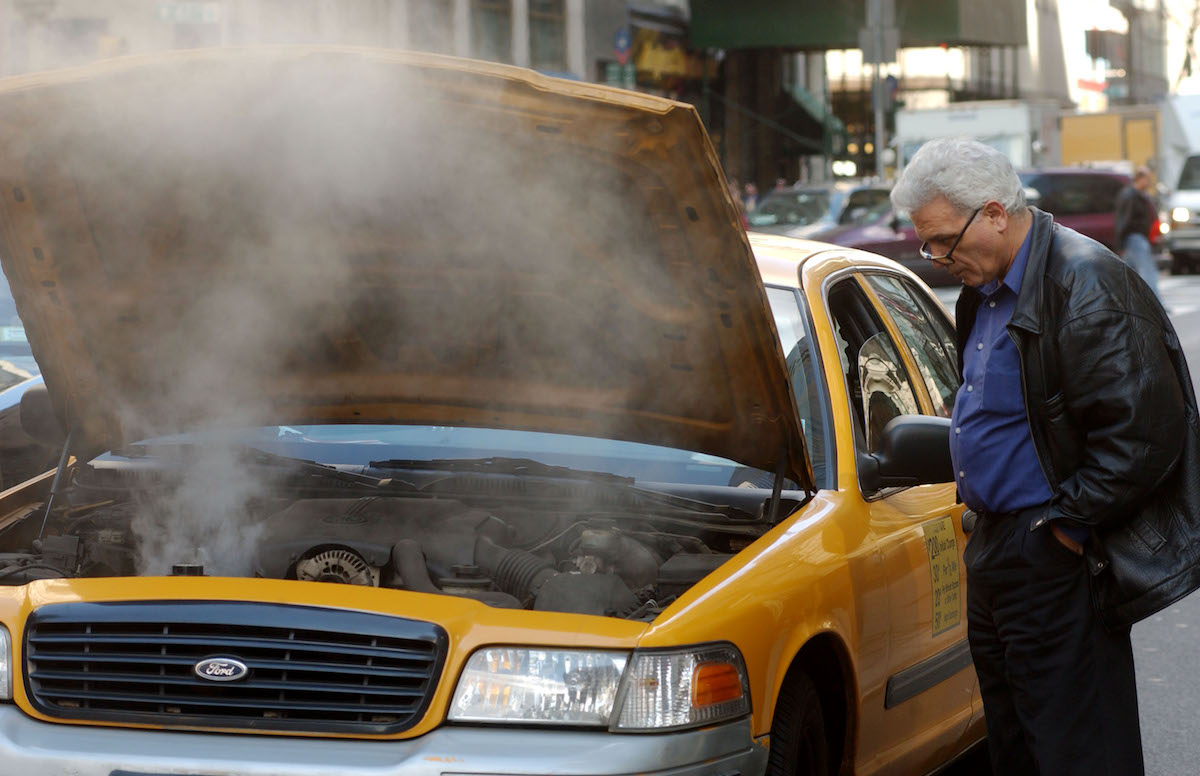 Taxi car overheating in NYC