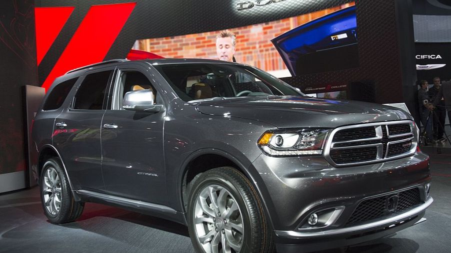 The Dodge Durango is seen on display during the 2017 North American International Auto Show