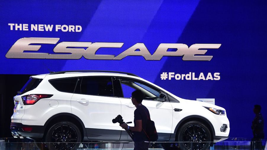 The 2017 Ford Escape is displayed at the 2015 Los Angeles Auto Show