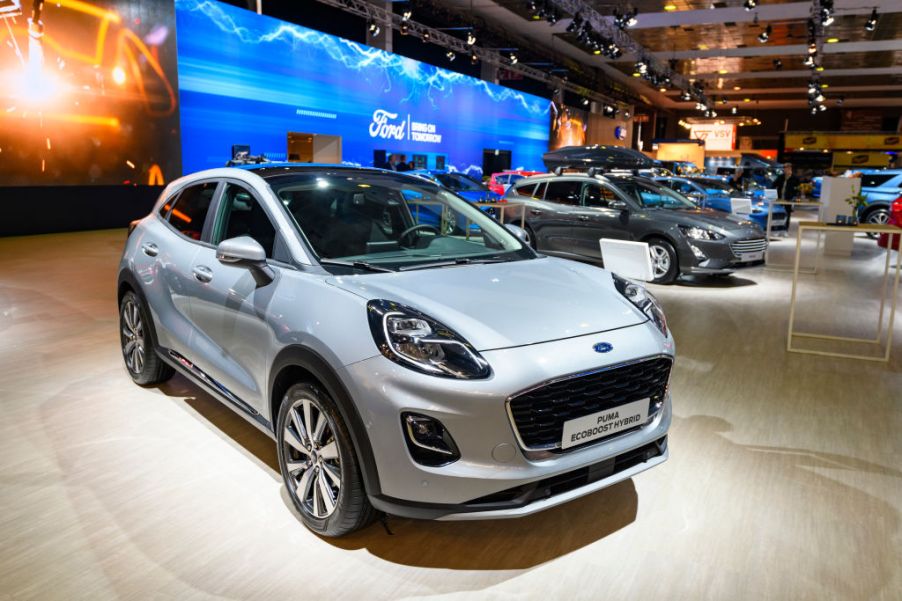 Ford Puma on display at auto show