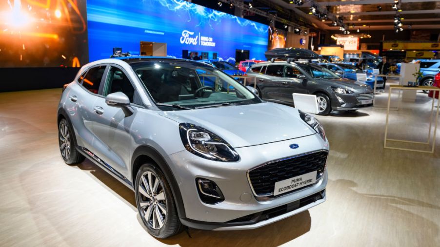 Ford Puma on display at auto show