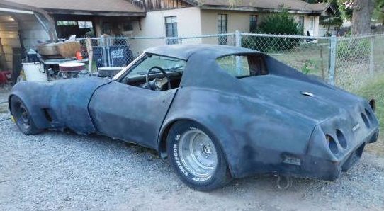 wrecked twin-engine Corvette