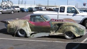 what looks like a melting Corvette freal