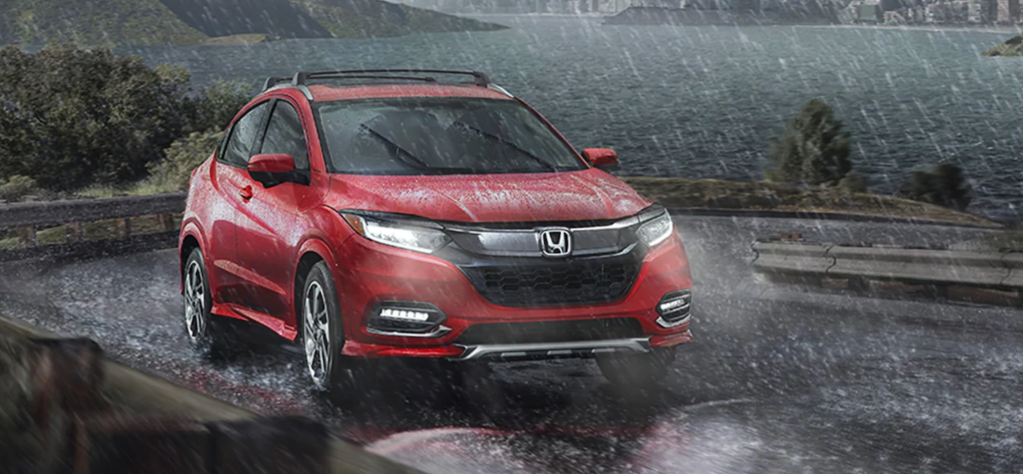 Honda HR-V driving in rain storm 