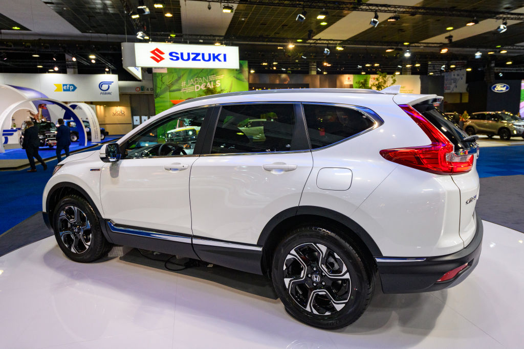Honda CR-V Hybrid compact crossover SUV on display at Brussels Expo