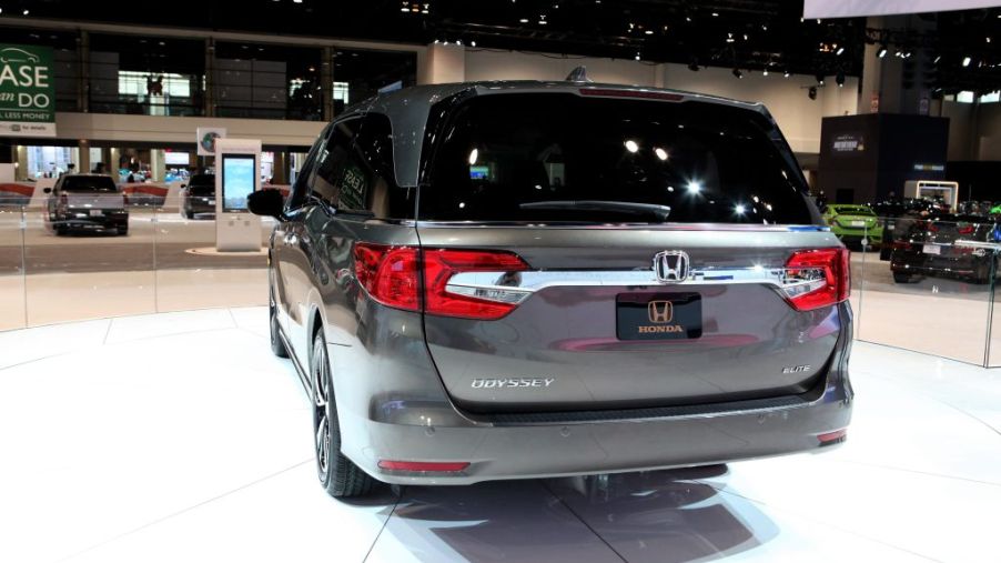 A Honda Odyssey on display at an auto show