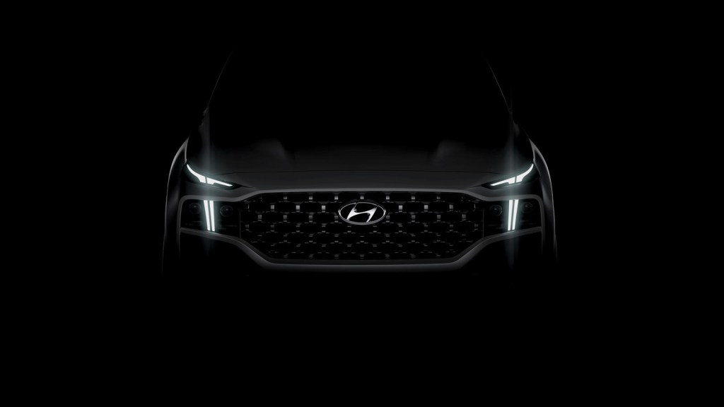 2021 Hyundai Santa Fe teaser reveals T shaped headlights