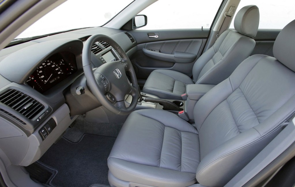 older EX-L interior of a seventh generation Honda Accord