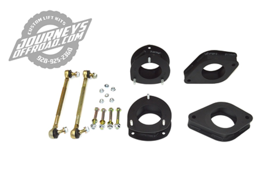 Journeys Off Road R60-R61 Mini Cooper lift kit components, including suspension spacers and tie rods