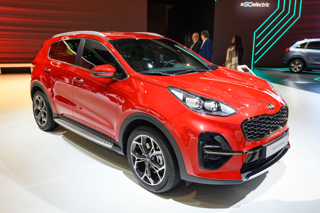 Kia Sportage compact SUV on display at Brussels Expo