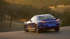 A used Mazda RX-8 in blue