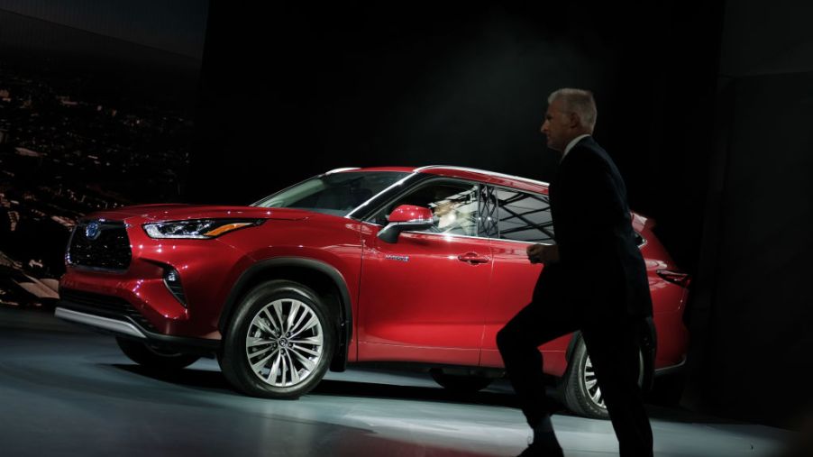 The 2020 Toyota Highlander is displayed at the New York International Auto Show at the Jacob K. Javits Convention Center