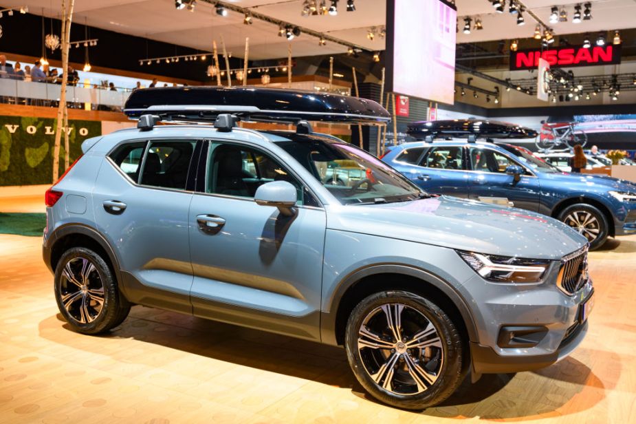 Volvo XC40 crossover SUV car on display at Brussels Expo