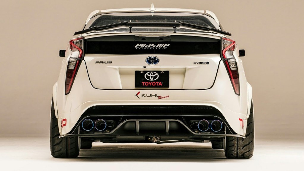 a rear shot of the modified Prius G