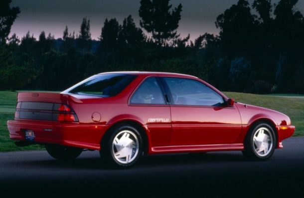 red 1990 Chevy Beretta coupe