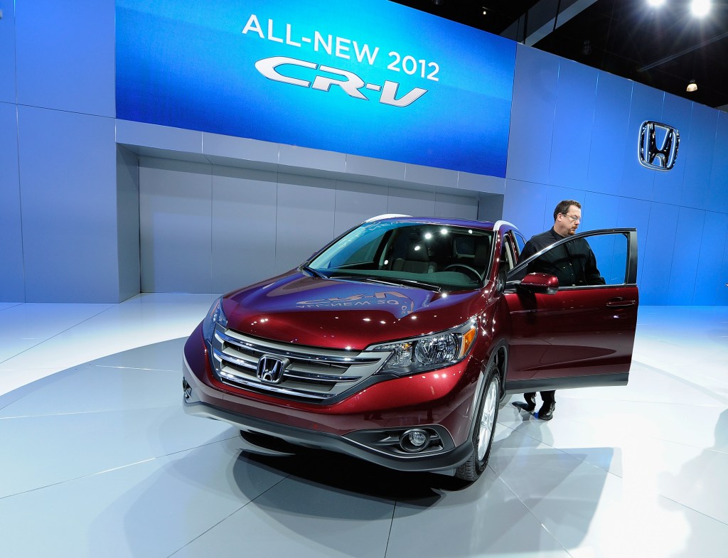 A 2012 Honda CR-V on display at an auto show