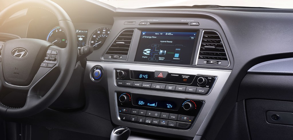 The Hyundai Sonata has a handsome, upscale interior complete with many tech features.