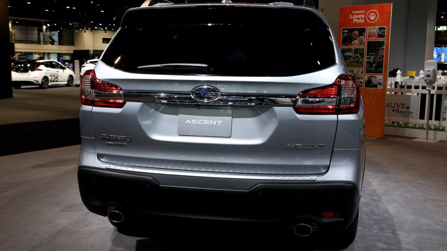 The predecessor to the 2020 Ascent on display at the Chicago Auto Show