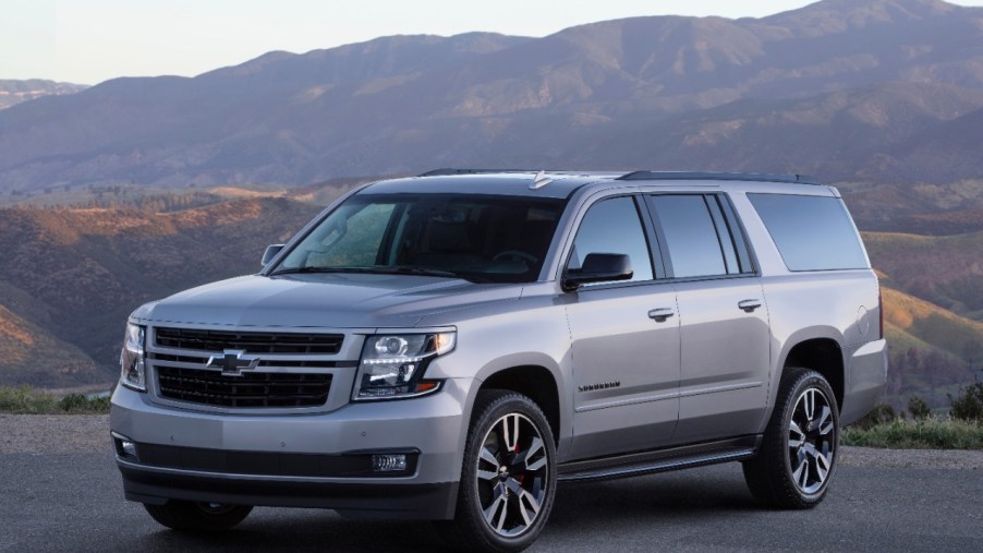 2020 Chevy Suburban SUV in the mountains