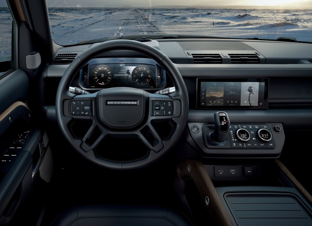 An interior shot of the 2020 Land Rover Defender 110