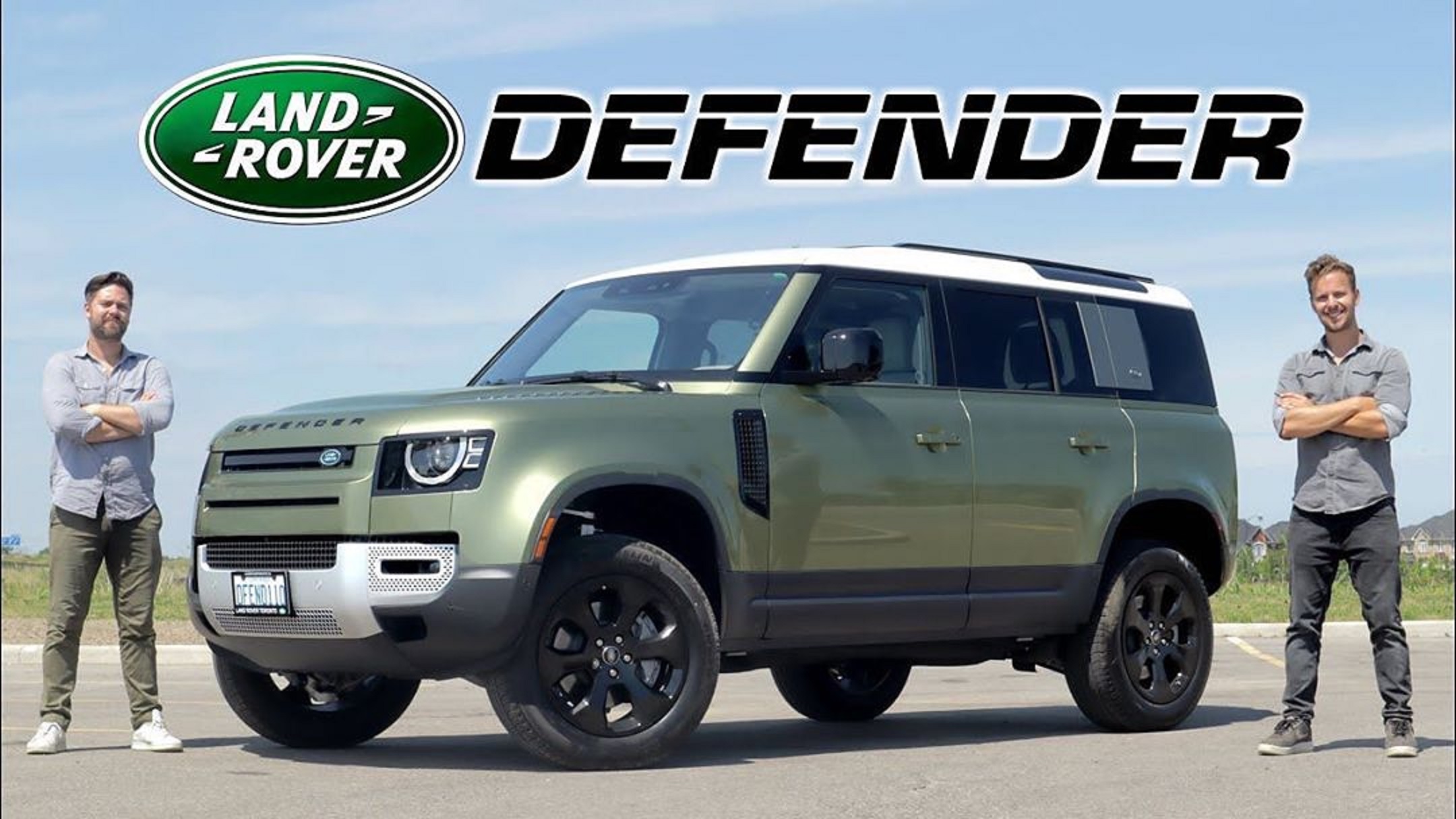 A green 2020 Land Rover Defender
