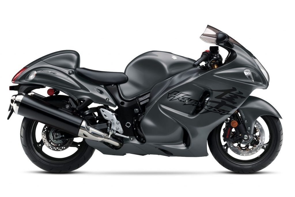 a black press photo of the Hayabusa motorcycle