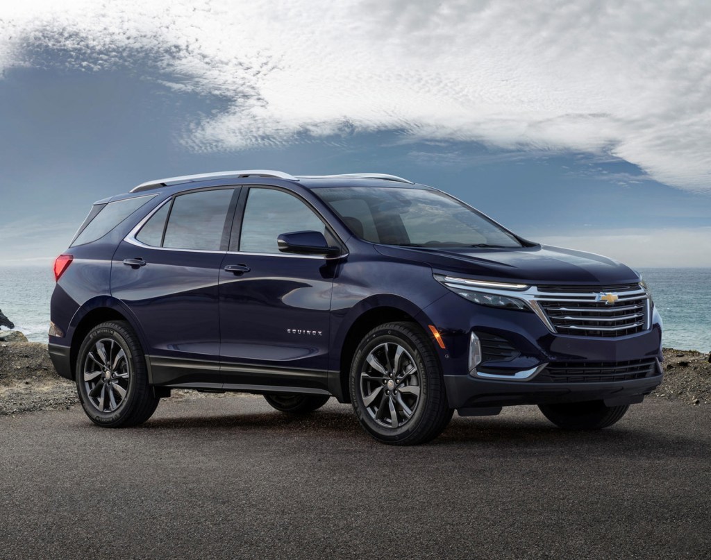 2021 Chevy Equinox parked in front of clouds 