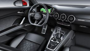 The Audi TT coupe is known for its clean interior design.