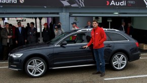 An Audi A6 Allroad parked on the street