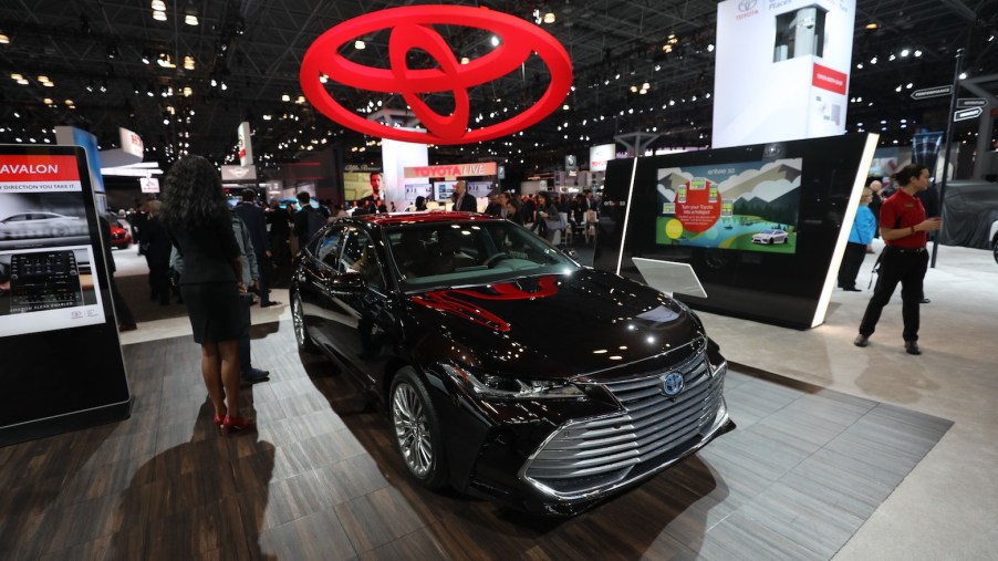 Toyota Avalon is on display during the New York Autoshow