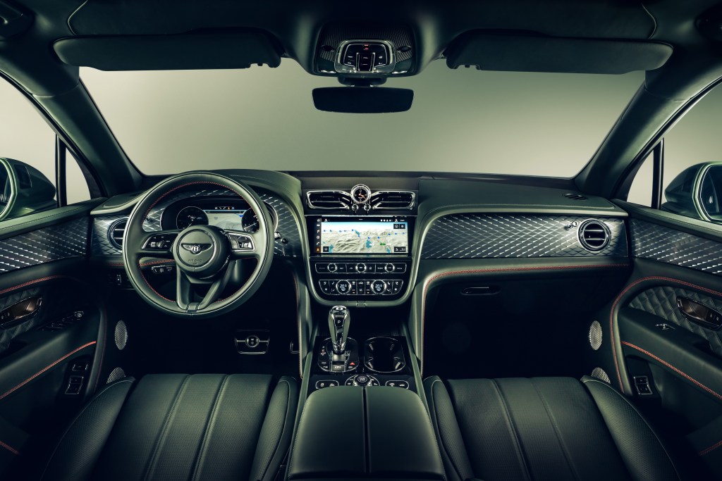 dash view of the Bentley Bentayga interior